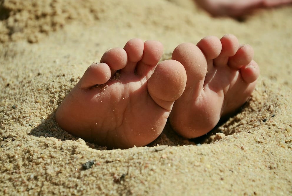 zonnige zomervoeten