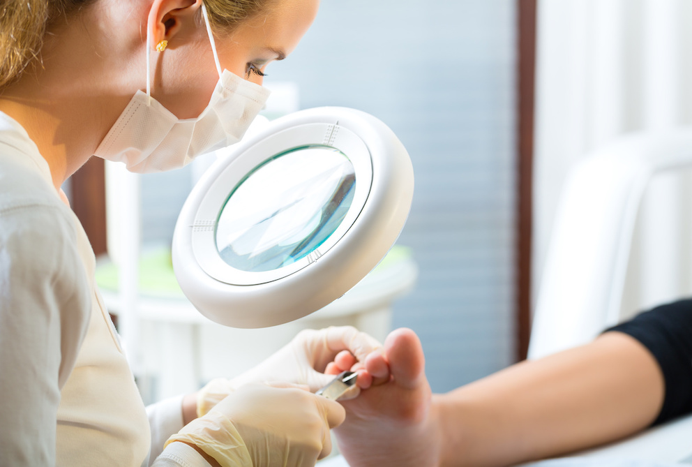 bezoek aan de pedicure