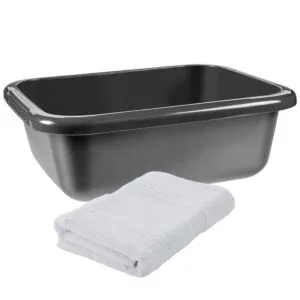 voetenteil en handdoek